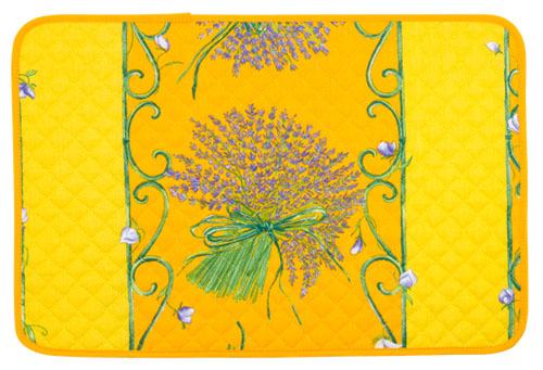 Provence quilted Placemat (lavender. yellow) - Click Image to Close